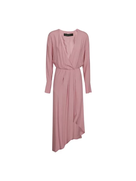 Sukienka Federica Tosi z długim rękawem różowa