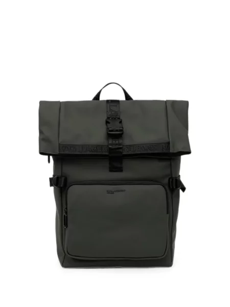 Rucsac Karl Lagerfeld Jeans cu cataramă cu autograf verde