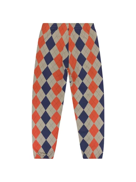 Πλεκτό τρέξιμο παντελόνι Denim Tears argyle καφέ