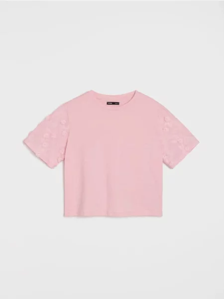 Блузка з вишивкою рожевий