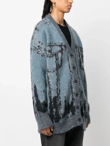 Cardigan Diesel tricotate albastru