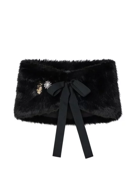 Pulover Liu Jo cu funde cu blană negru