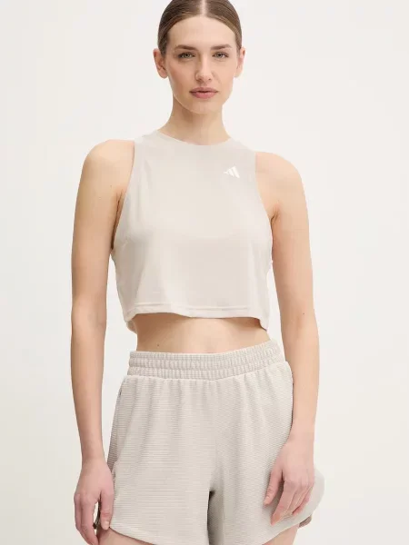 Top za vadbo adidas Performance We Tank bež