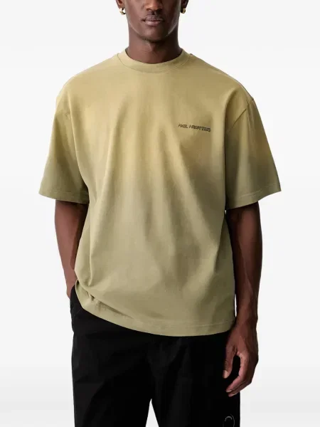 Tricou Axel Arigato cu broderie cu gradient verde