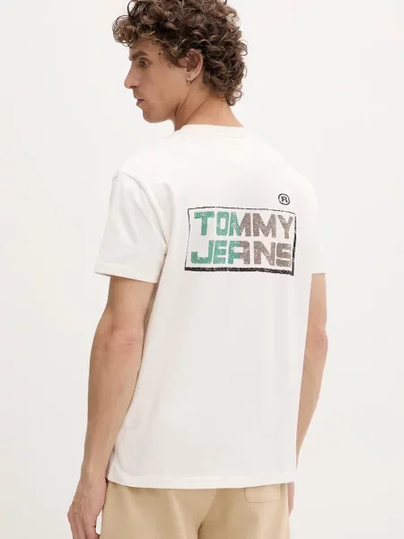 Tommy Jeans tričko béžové