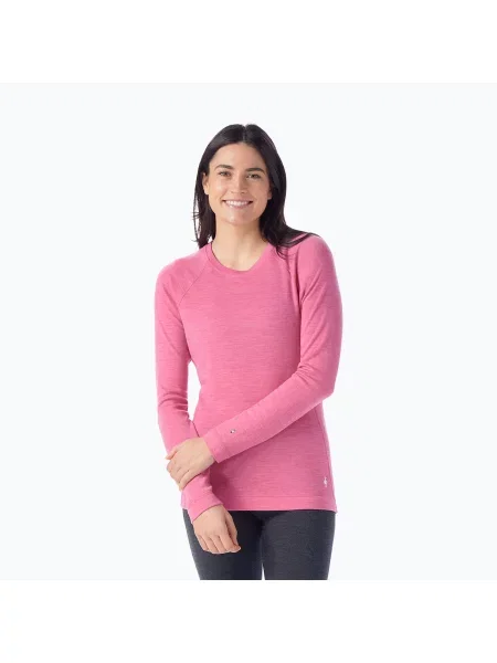 Termo tričko longsleeve Smartwool Merino Baselayer Crew Boxed garden heather pink