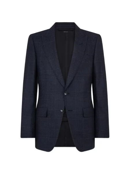 Geacă Tom Ford în carouri albastru
