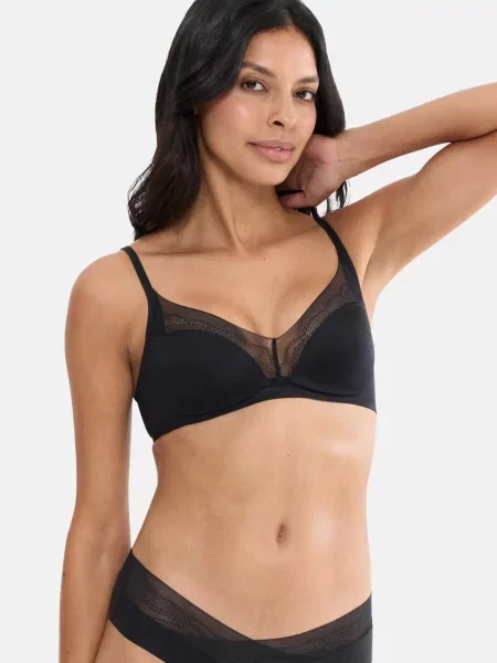 Triumph Sutien fără armătură Breathe & Lift Smart negru