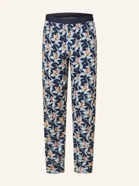 Mey Pyžamové Kalhoty Série Tropical Bliss tmavě modrá/ tmavě modrá/ zelená modré