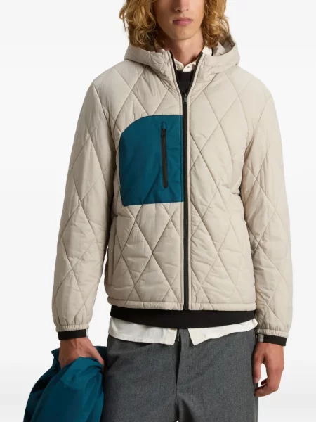 Palton Woolrich cu glugă albastru