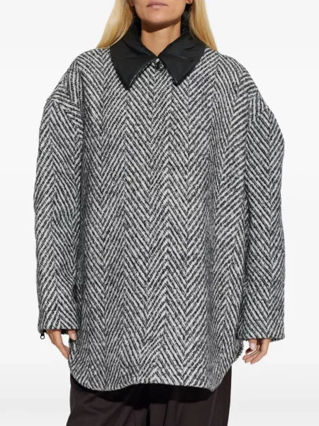 Geacă Baum Und Pferdgarten cu model herringbone alb