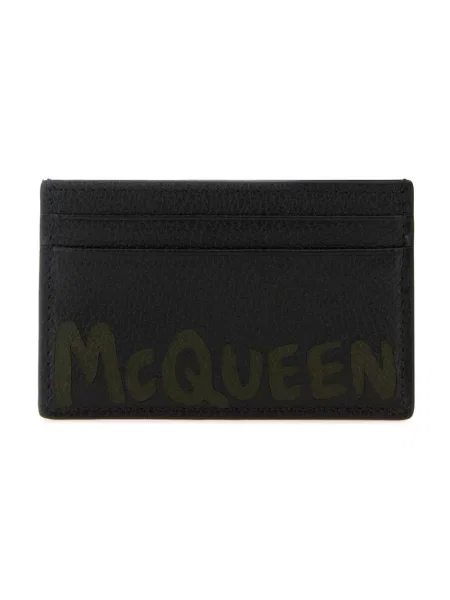 Portfel Alexander Mcqueen skórzany czarny