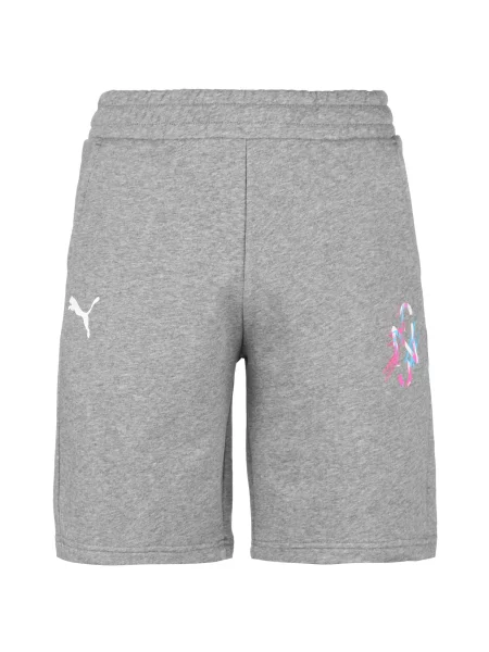 PUMA Sportske hlače Neymar Creativity svijetloplava / siva melange / roza bijela