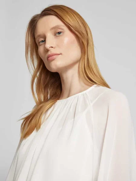 Bluzka z okrągłym dekoltem model ‘EDILE’ Max Mara Studio różowa