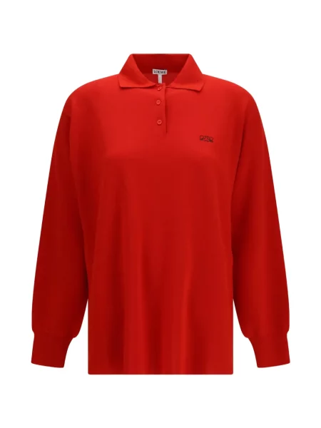 Tricou polo Loewe cu broderie roșu