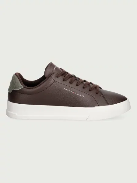 Tommy Hilfiger Teniși din piele maro