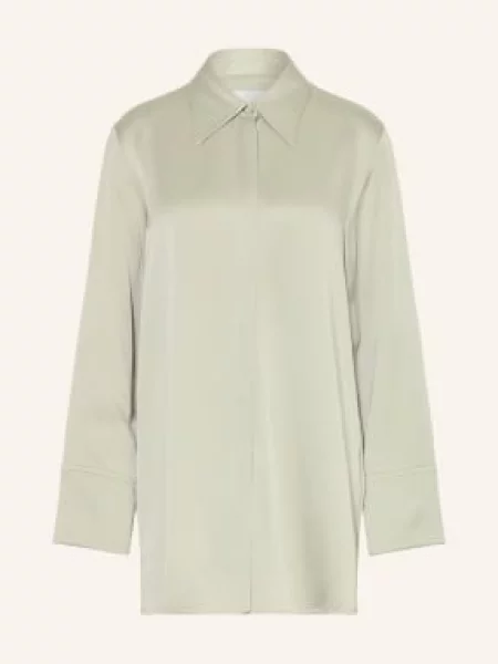 Jil Sander Satinová Košile světle zelená