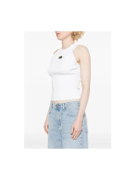 Top Diesel elegancki żakardowy na ramiączkach biały