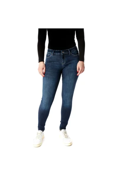 Skinny jeansy skinny Denham niebieskie