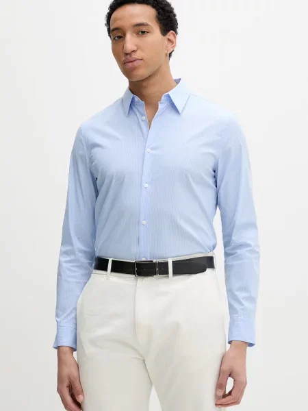 Calvin Klein cămașă pentru bărbați din cu albastru