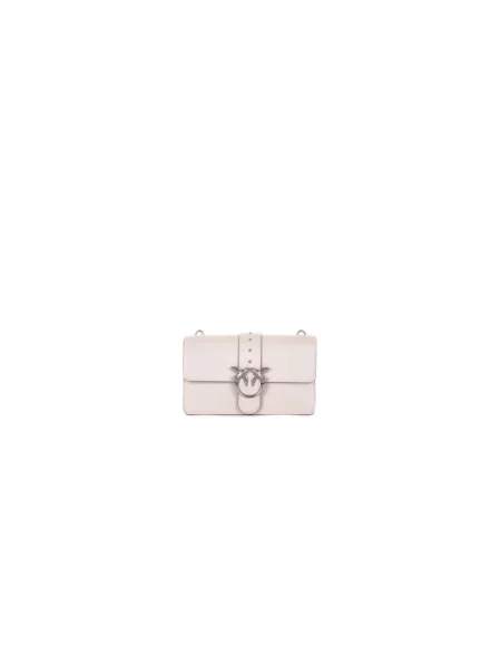 Torebka crossbody Pinko skórzana klasyczna biała