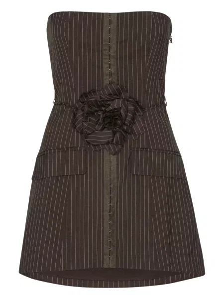 Rochie mini Rotate Birger Christensen cu dungi de costum roz