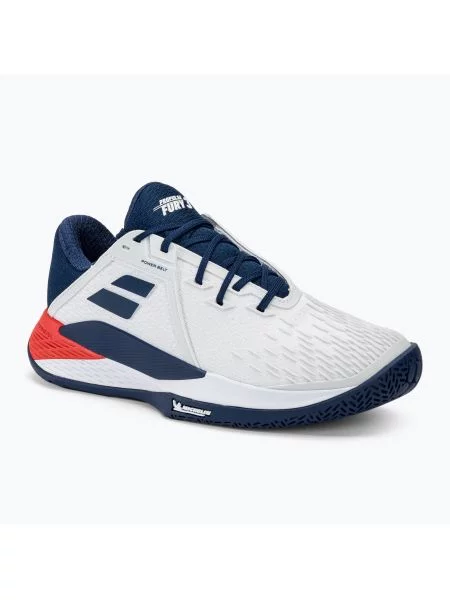 Buty do tenisa Babolat Propulse Fury 3 All Court white/estate blue białe