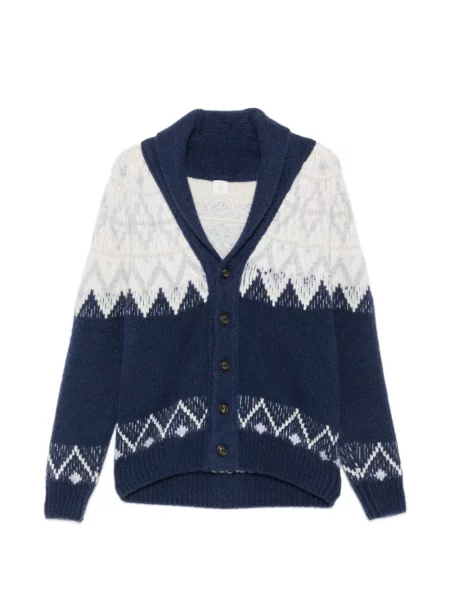 Gulerat cardigan Eleventy tricotate albastru