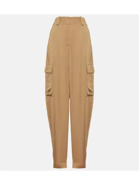 Pantaloni Joseph cu talie înaltă maro