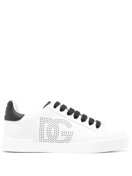 Sneakerși Dolce & Gabbana Portofino din piele alb