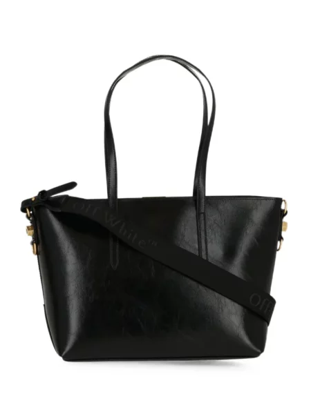 Geantă shopper Off-white cu dungi alb