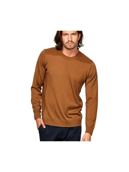 Bluza Paolo Pecora z dżerseju brązowa