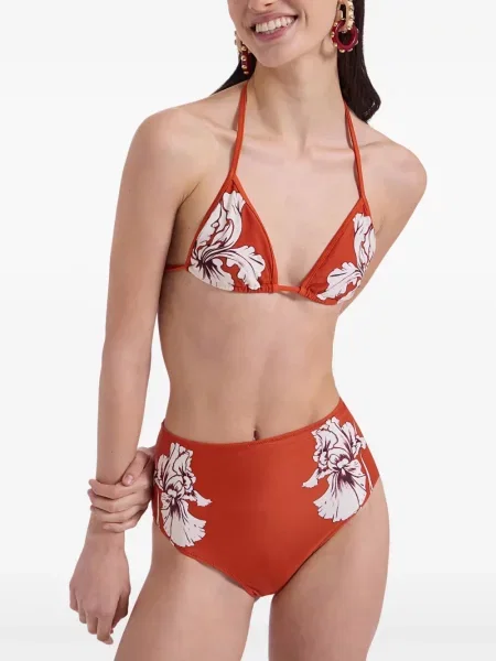 Bikini La Doublej cu model floral cu imagine portocaliu