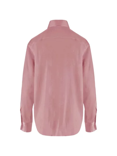 Lung cămașă Her Shirt din satin roz