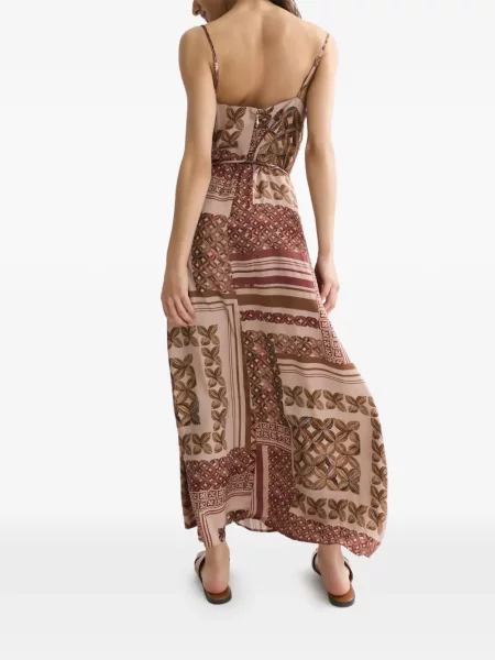 Rochie Scotch & Soda cu imagine cu bretele maro