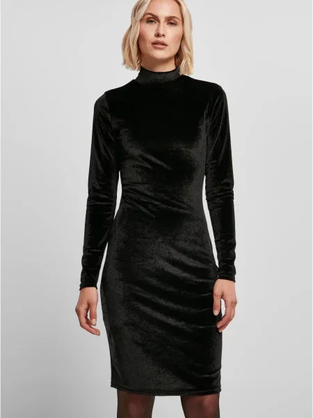 Rochie Urban Classics de catifea negru