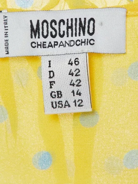 Top Moschino Cheap & Chic cu buline galben