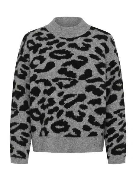 Kaffe Pulover KASandra pegasto siva črna