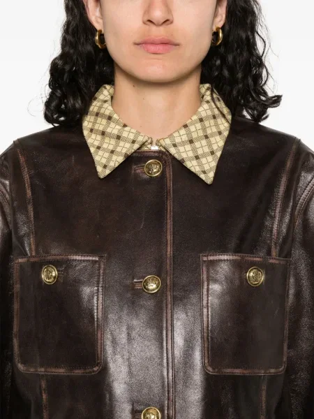 Geanta de piele Sandro maro