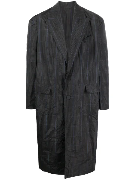 Trenci Balenciaga în carouri gri