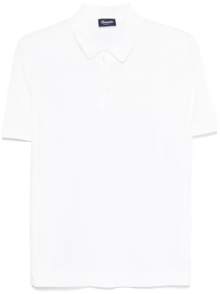 Tricou polo Drumohr alb