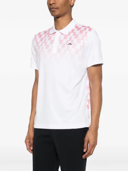 Tricou polo J.lindeberg cu imagine alb