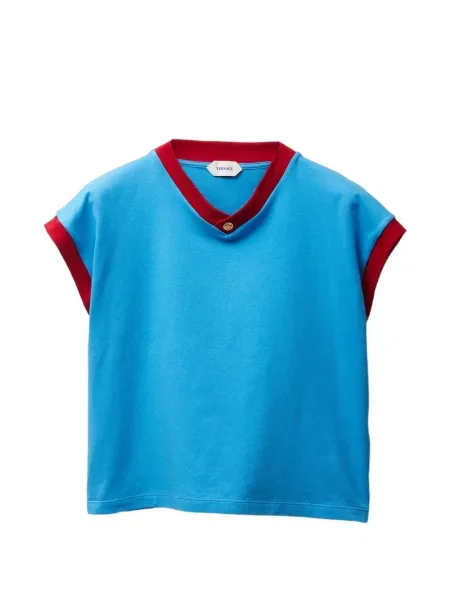 Tricou Versace din jerseu albastru