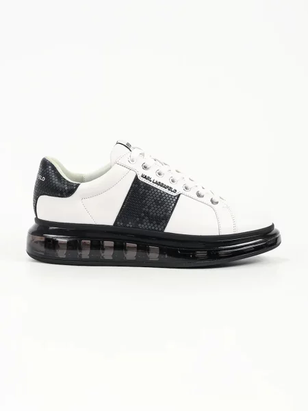 Karl Lagerfeld Kapri sneakers pentru bărbați din piele alb