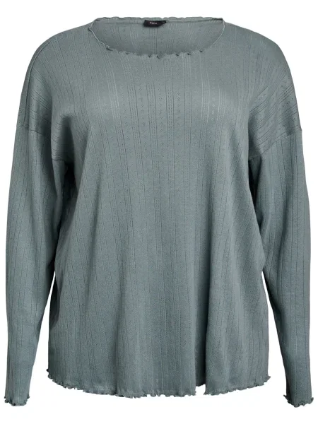 Zizzi Bluză de noapte MPOINTY pin verde