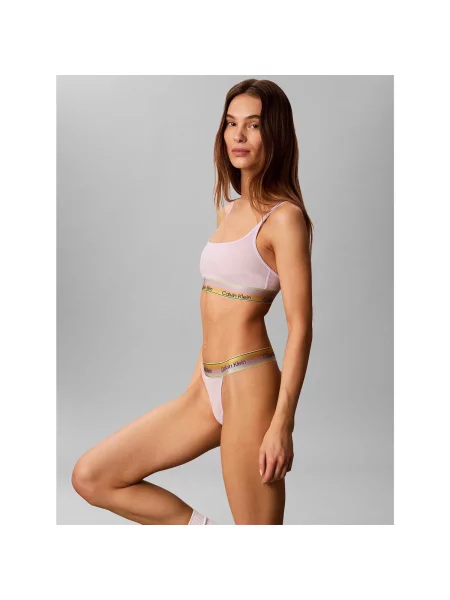 Fără căptușeală sutien bralette Calvin Klein Jeans violet