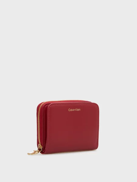 Шкіряний гаманець Calvin Klein червоний
