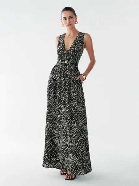 BWLDR Rochie Amber oliv negru
