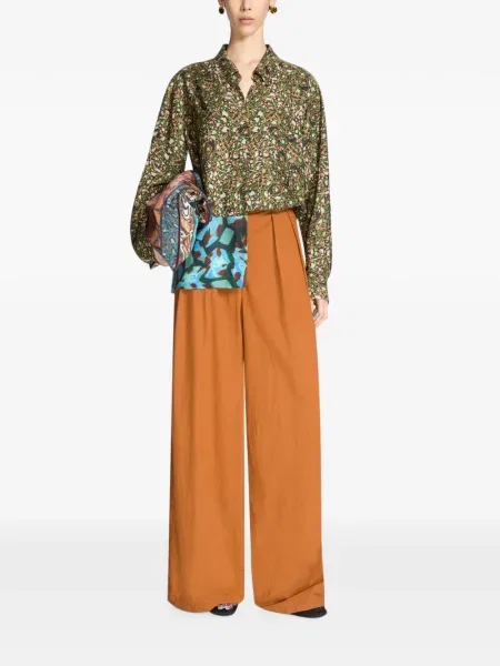 Pantaloni Dries Van Noten portocaliu