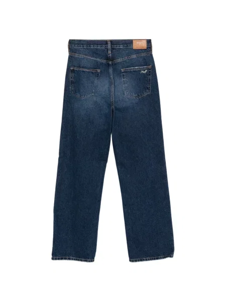 Blugi drepți Staff Jeans cu broderie albastru